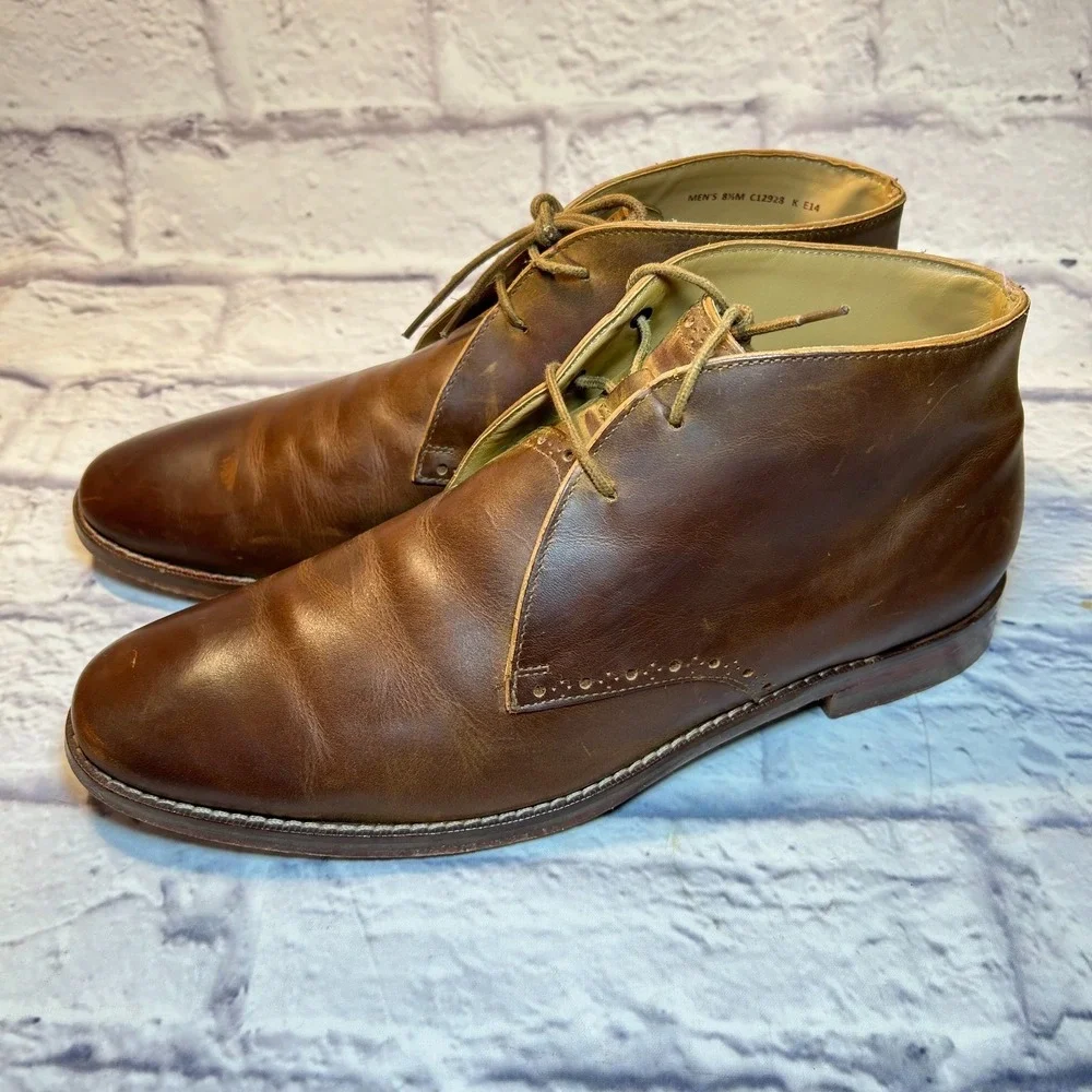 Cole Haan Cambridge Chukka Boots Mens 8.5 Brown Leather Lace-Up All Day Comfort
